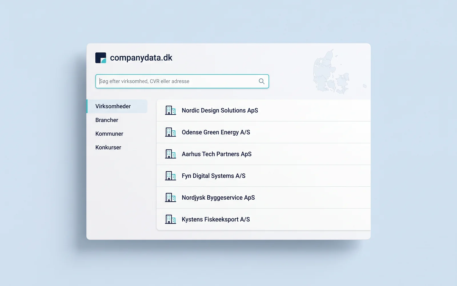 companydata.dk, Danish company search